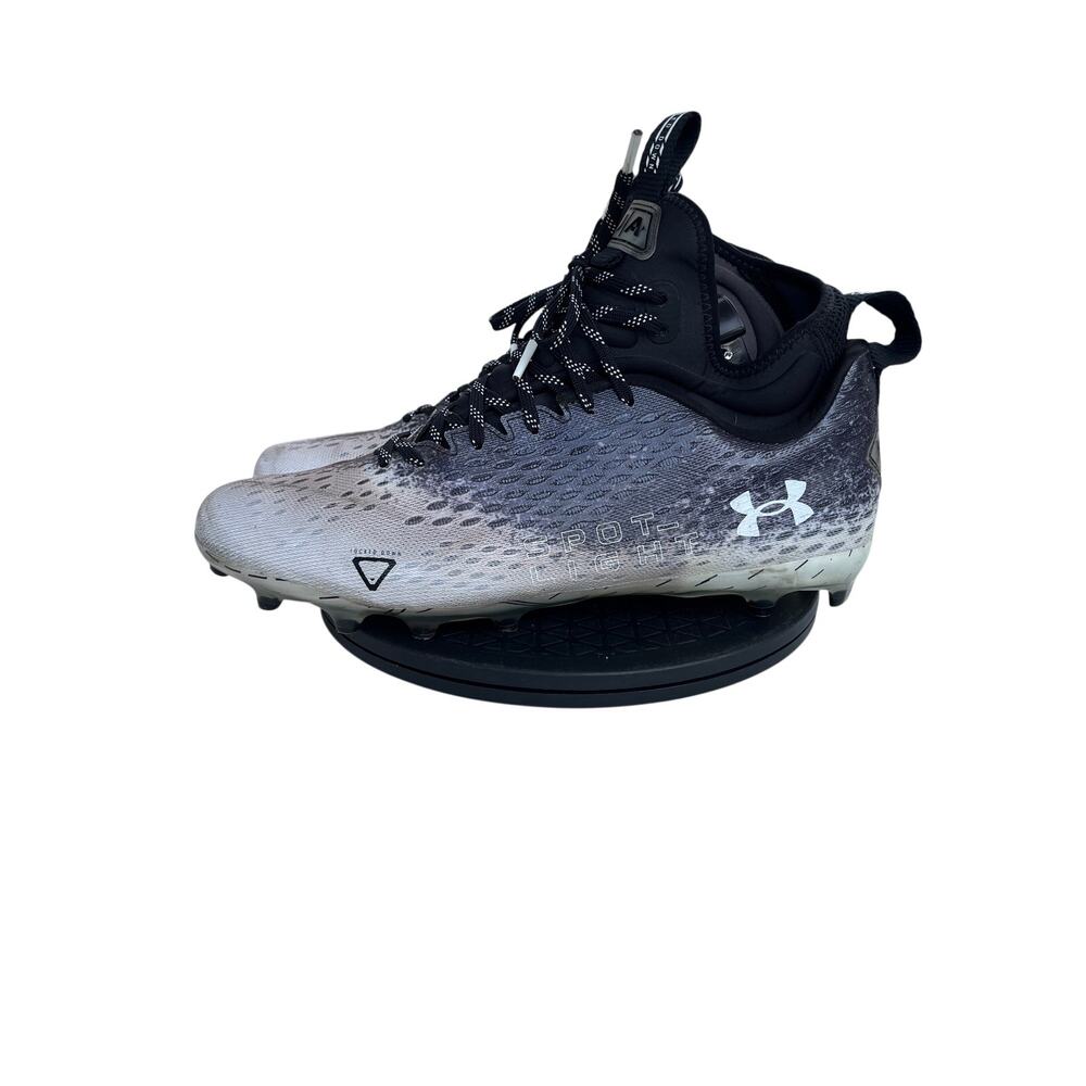 Mens Under Armour Spotlight Lux MC 2.0 Football Cleats Size 12 Black White